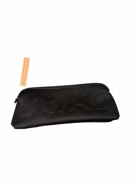 SKIMS Black Neoprene Logo Pouch
